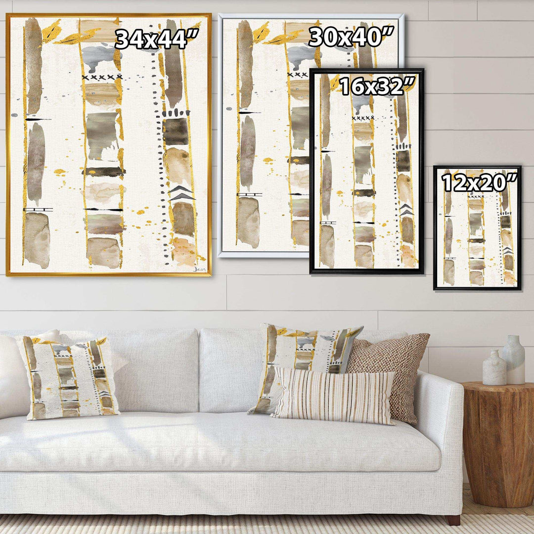 Golden Birch Forest VI - Traditional Canvas Wall Art