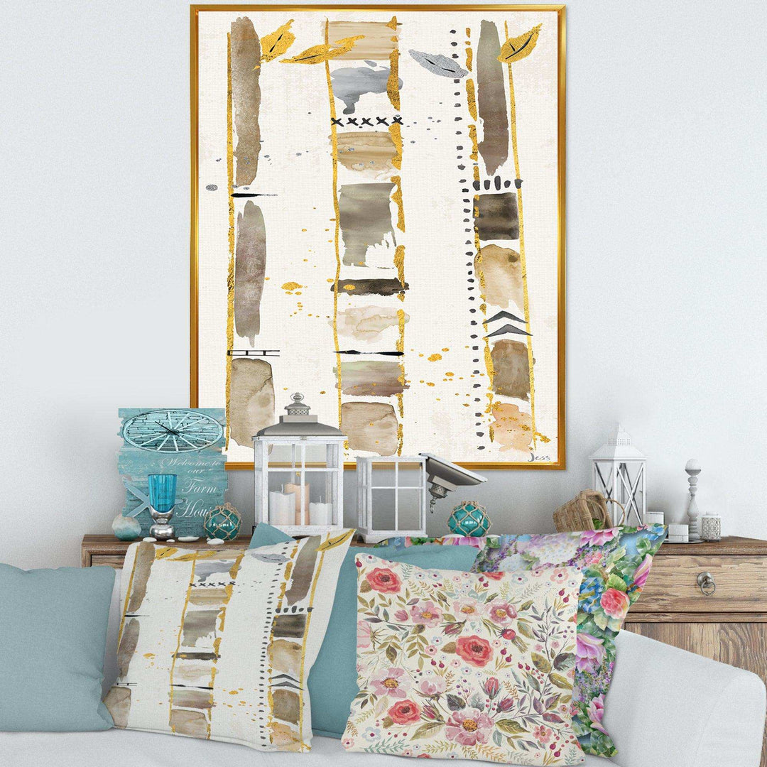 Golden Birch Forest VI - Traditional Canvas Wall Art