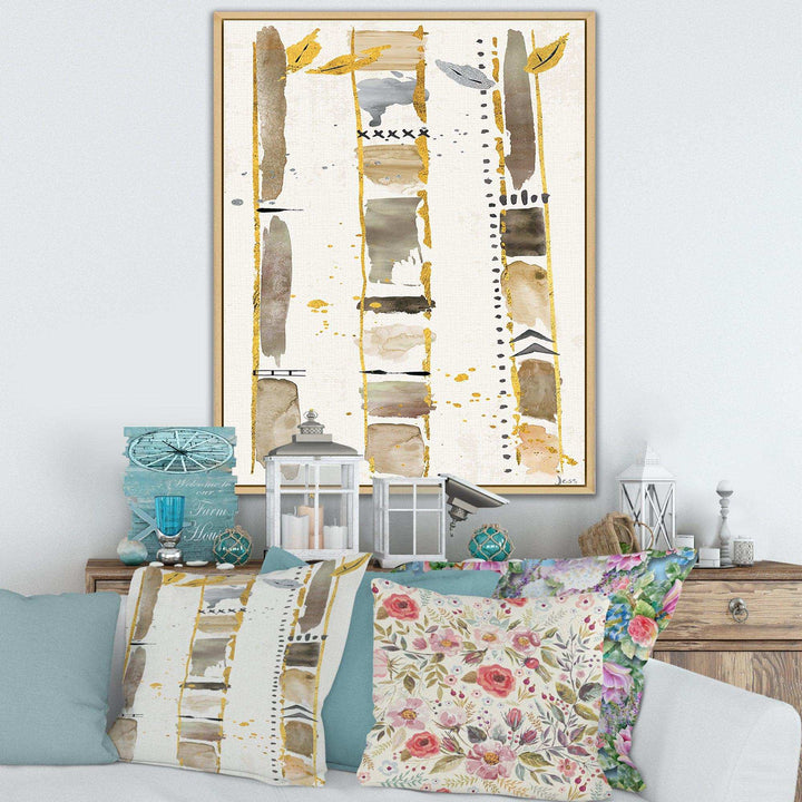Golden Birch Forest VI - Traditional Canvas Wall Art
