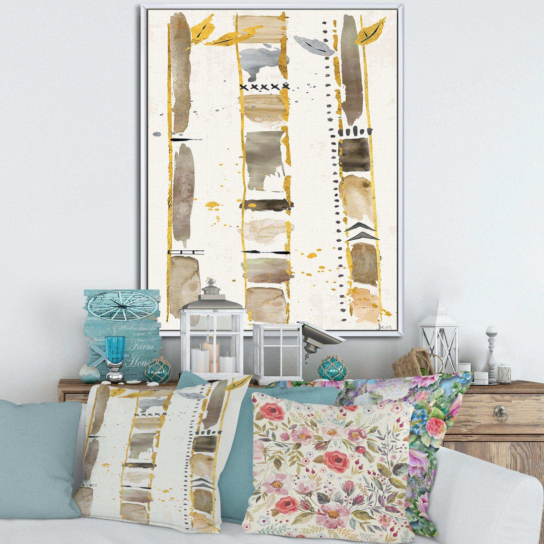 Golden Birch Forest VI - Traditional Canvas Wall Art