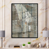 Silver and Beige Abstract Waterpainting