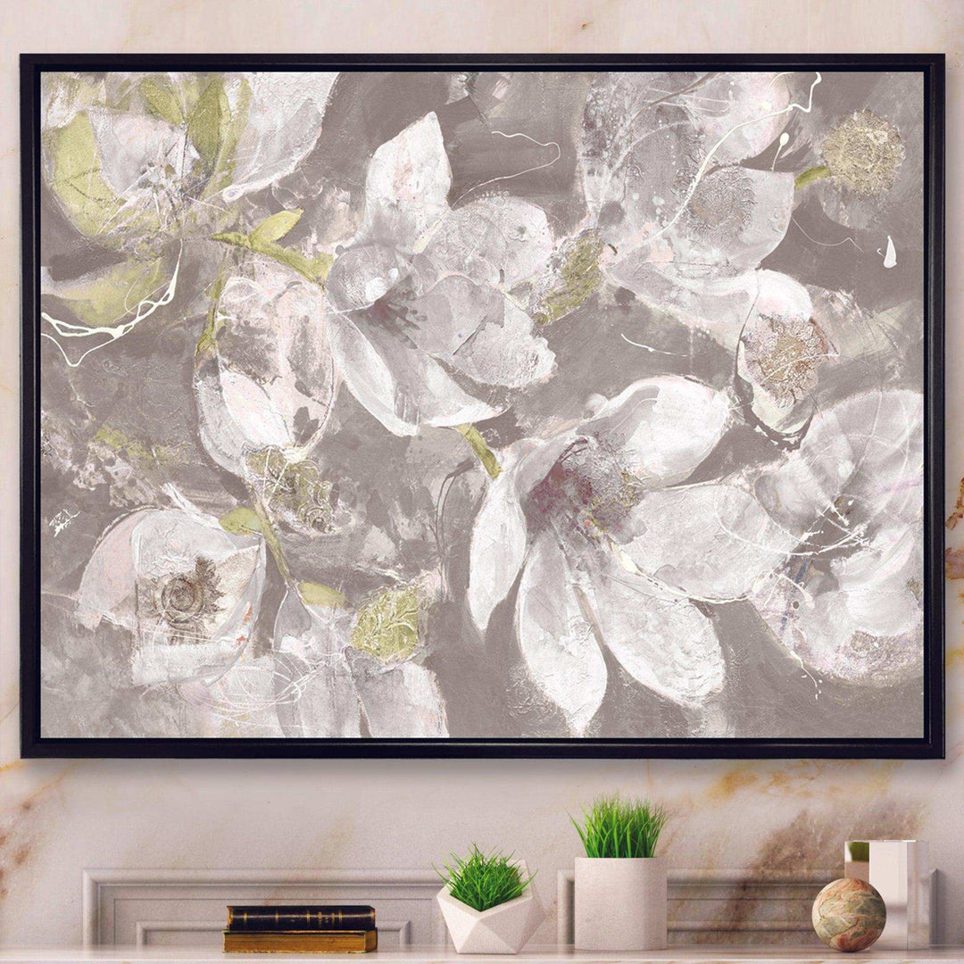 Beige And Brown Blossiming Flowers - Traditional Wall Art Prints