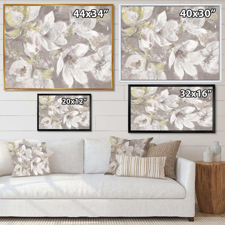 Beige And Brown Blossiming Flowers - Traditional Wall Art Prints