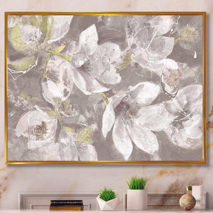 Beige And Brown Blossiming Flowers - Traditional Wall Art Prints