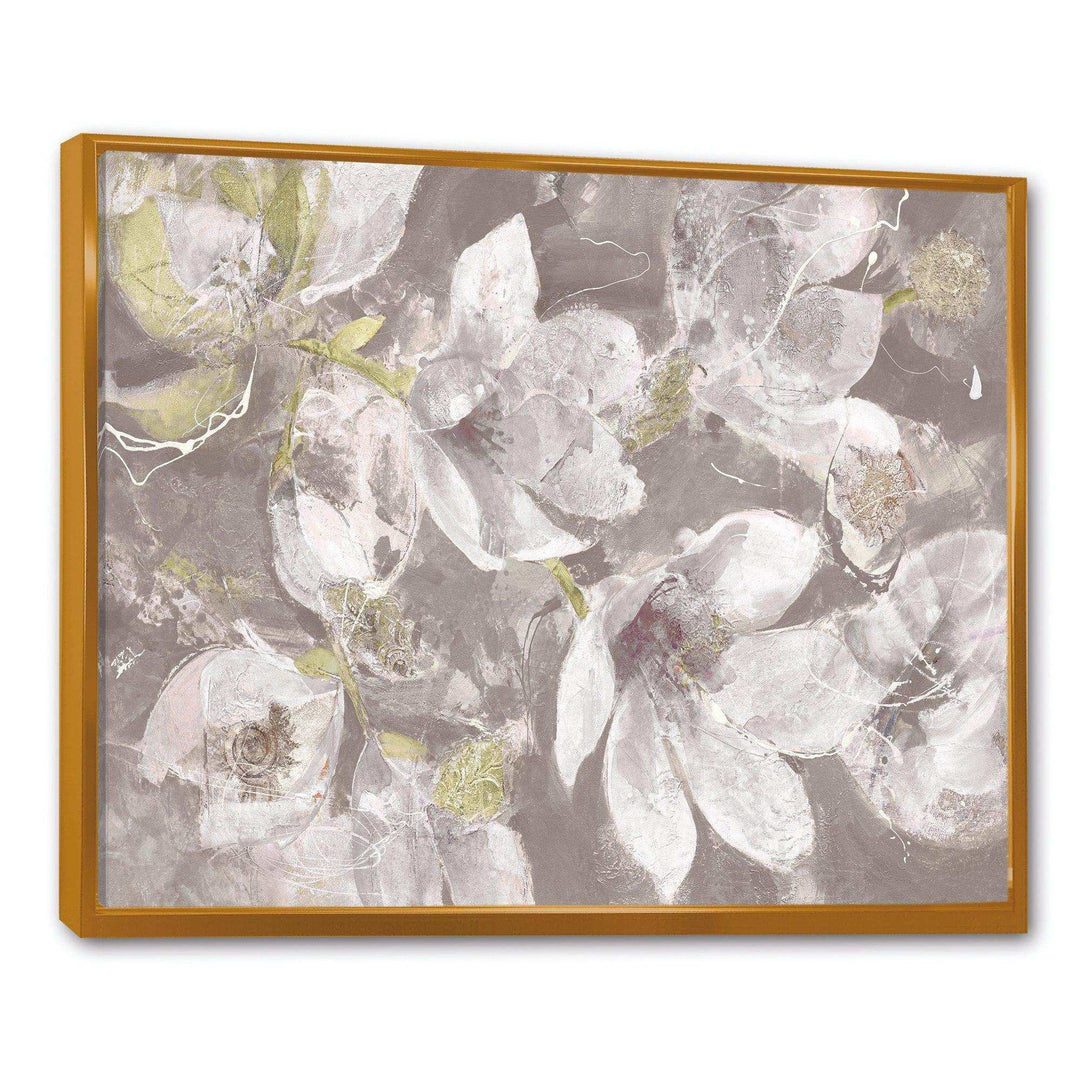 Beige And Brown Blossiming Flowers - Traditional Wall Art Prints