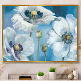 White Flower on Blue II