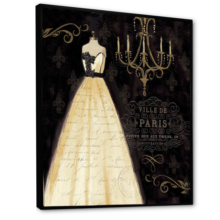 French chandeliers Couture III - Fashion Canvas Wall Art Print