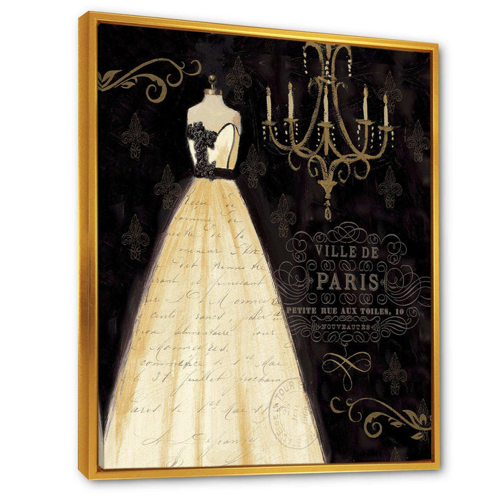 French chandeliers Couture III - Fashion Canvas Wall Art Print