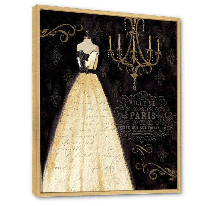 French chandeliers Couture III - Fashion Canvas Wall Art Print