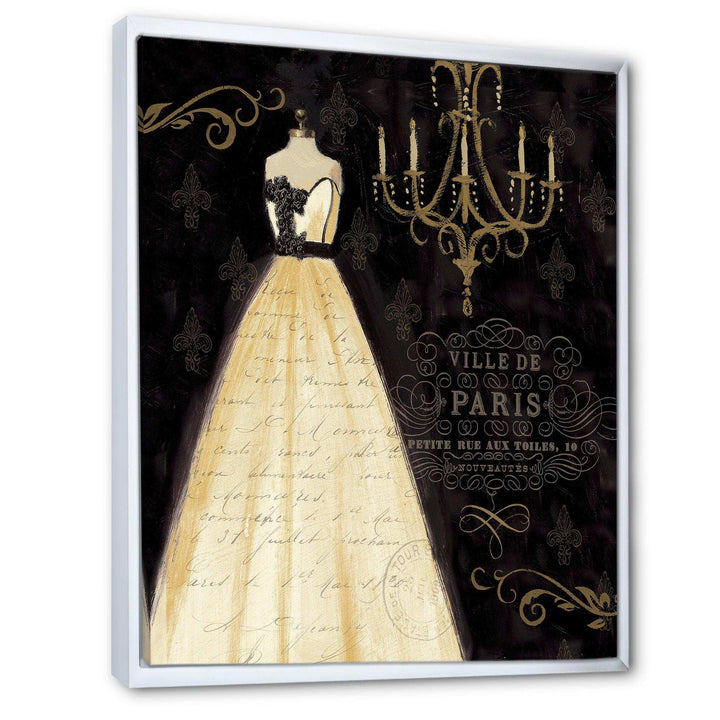 French chandeliers Couture III - Fashion Canvas Wall Art Print