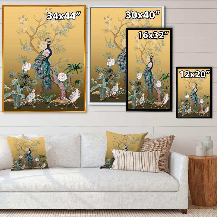 Chinoiserie With Birds and Peonies VI