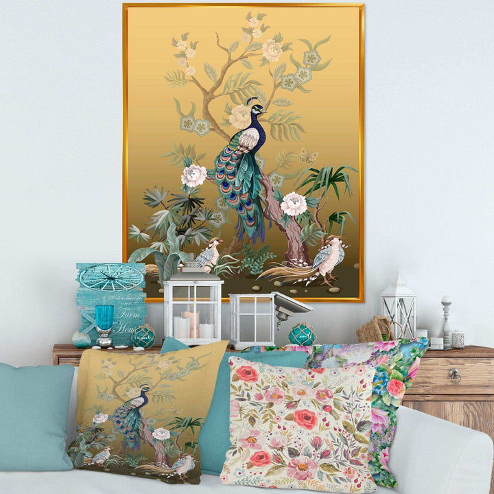 Chinoiserie With Birds and Peonies VI
