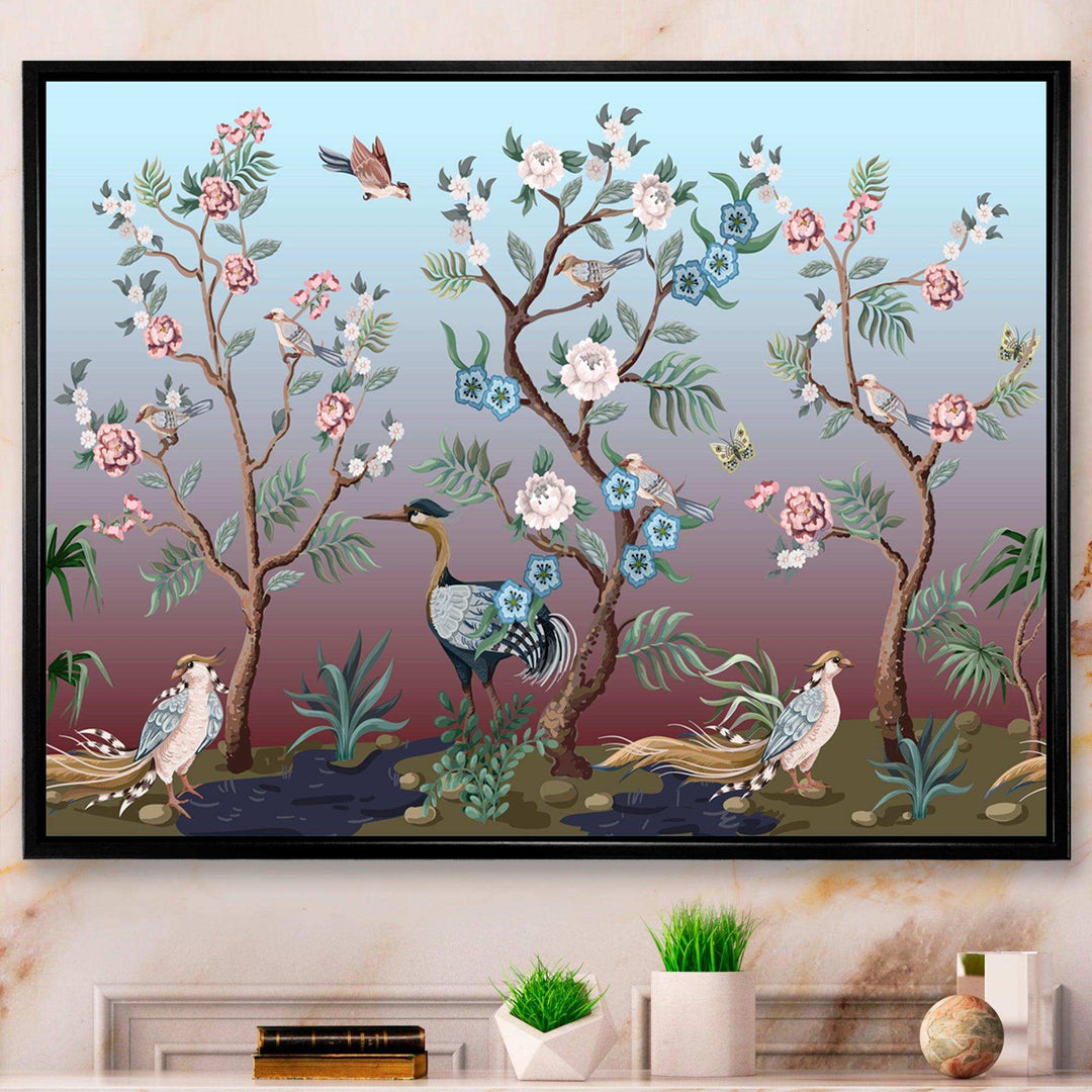 Chinoiserie With Birds and Peonies XI