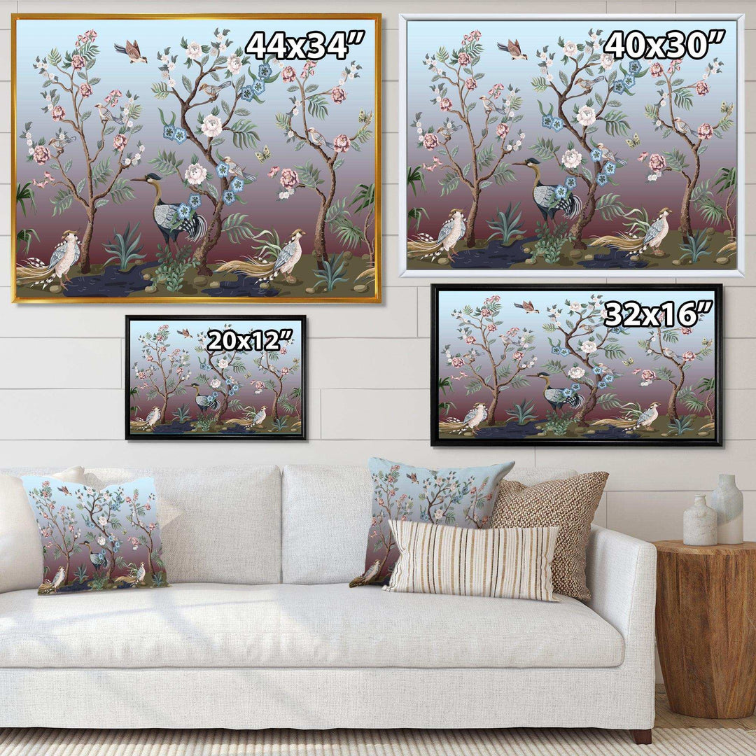 Chinoiserie With Birds and Peonies XI