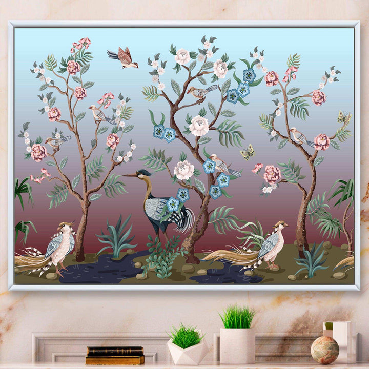 Chinoiserie With Birds and Peonies XI