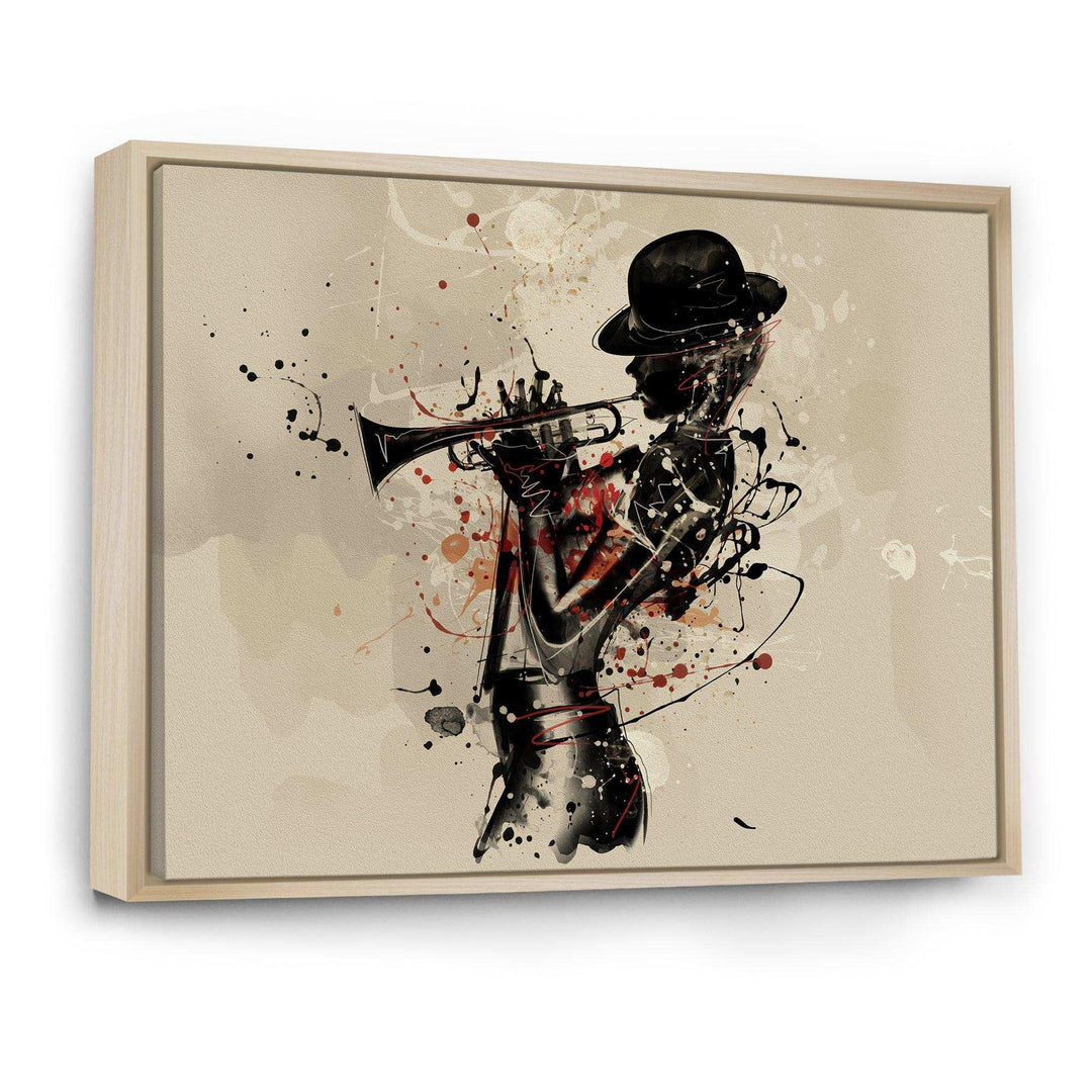 Woman Playing Jazz Trumpet - Modern Bedroom Wall Art