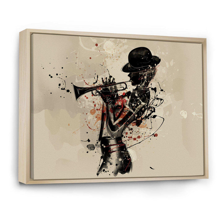 Woman Playing Jazz Trumpet - Modern Bedroom Wall Art