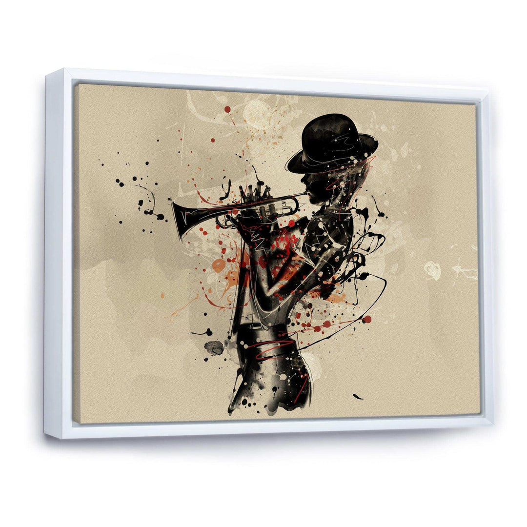 Woman Playing Jazz Trumpet - Modern Bedroom Wall Art