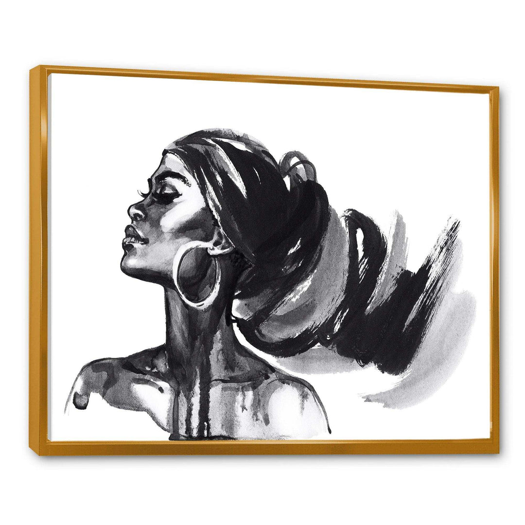 Monochrome Portrait of African American Woman IV - Modern Bedroom Wall Art