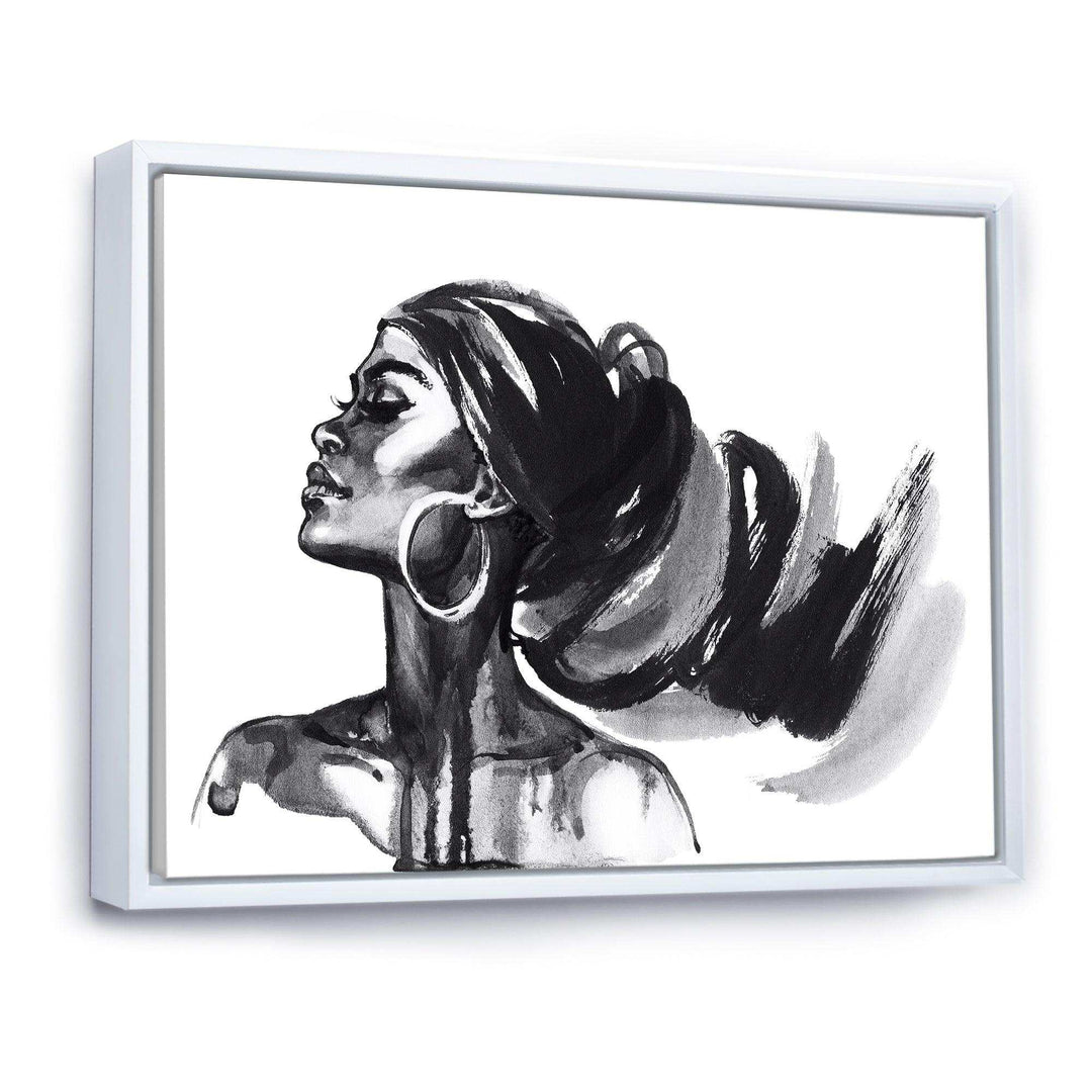 Monochrome Portrait of African American Woman IV - Modern Bedroom Wall Art