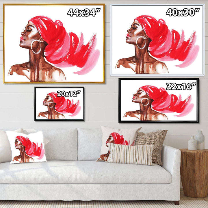 Portrait of African American Woman IX - Modern Canvas Wall Art