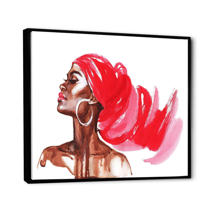 Portrait of African American Woman IX - Modern Canvas Wall Art