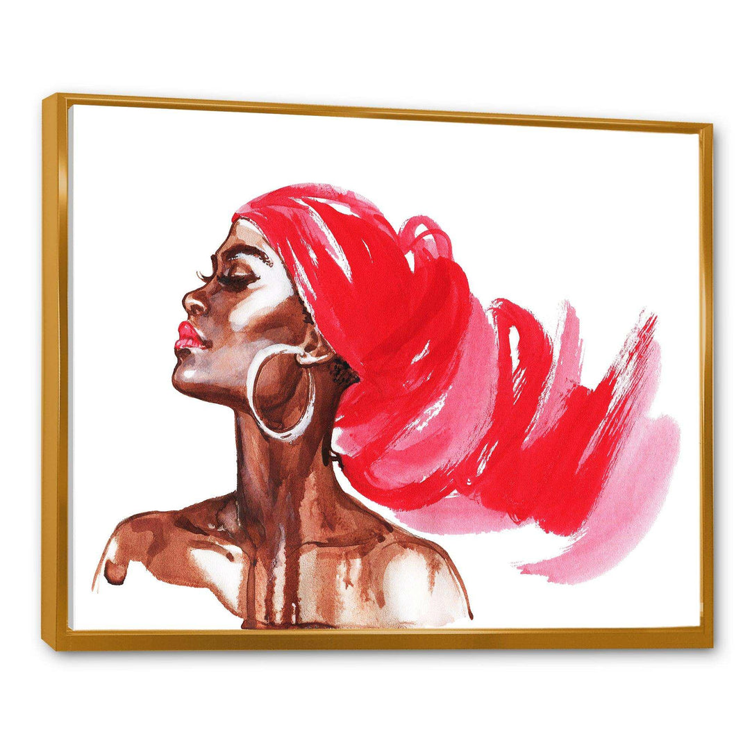 Portrait of African American Woman IX - Modern Canvas Wall Art