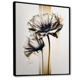 White Gerbera Flower On Golden Beige Paint I