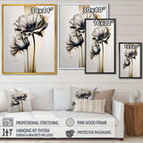 White Gerbera Flower On Golden Beige Paint I