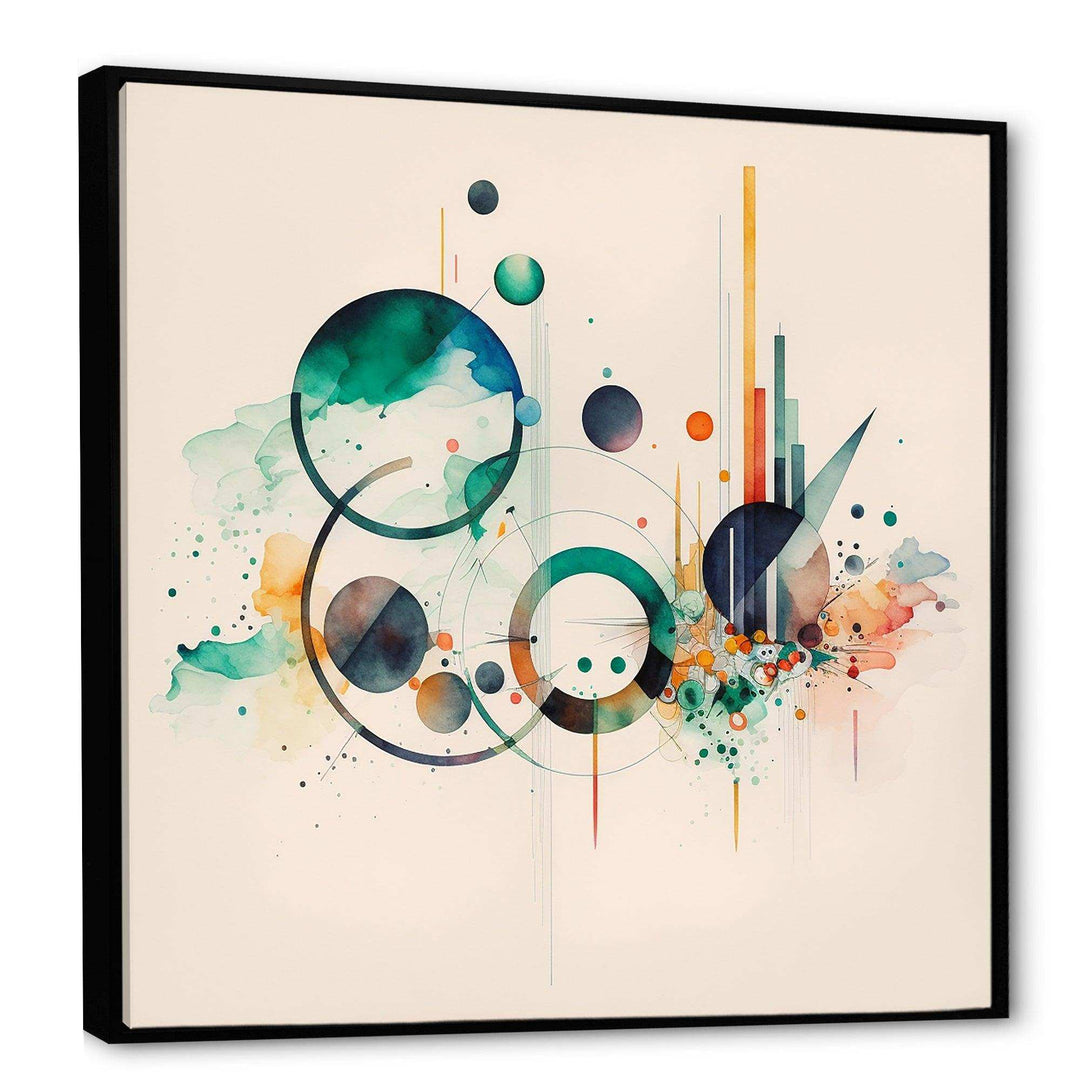 Multi-Color Watercolor Geometric Art II - Modern Bedroom Wall Art