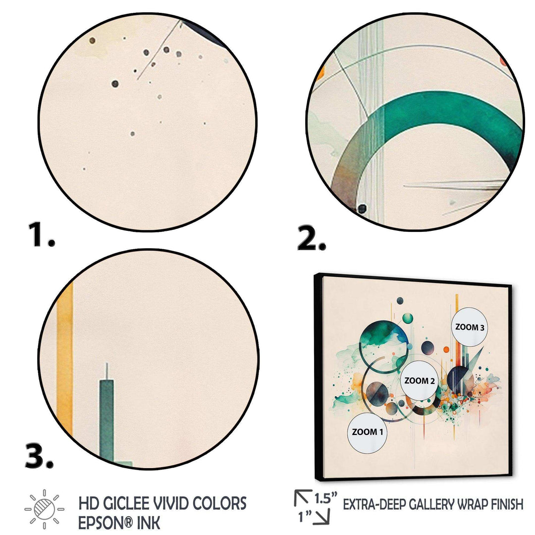 Multi-Color Watercolor Geometric Art II - Modern Bedroom Wall Art