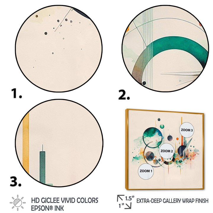 Multi-Color Watercolor Geometric Art II - Modern Bedroom Wall Art