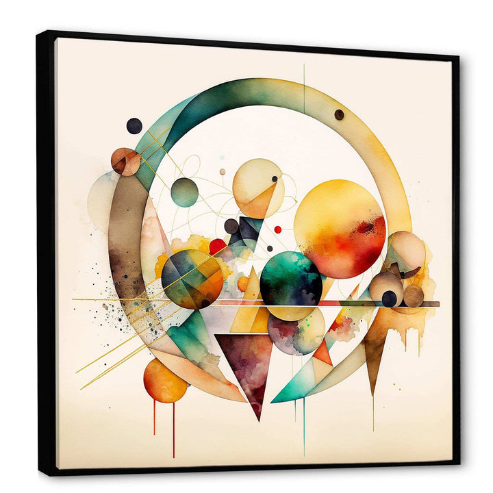 Multi-Color Watercolor Geometric Art IV - Modern Wall Art Prints