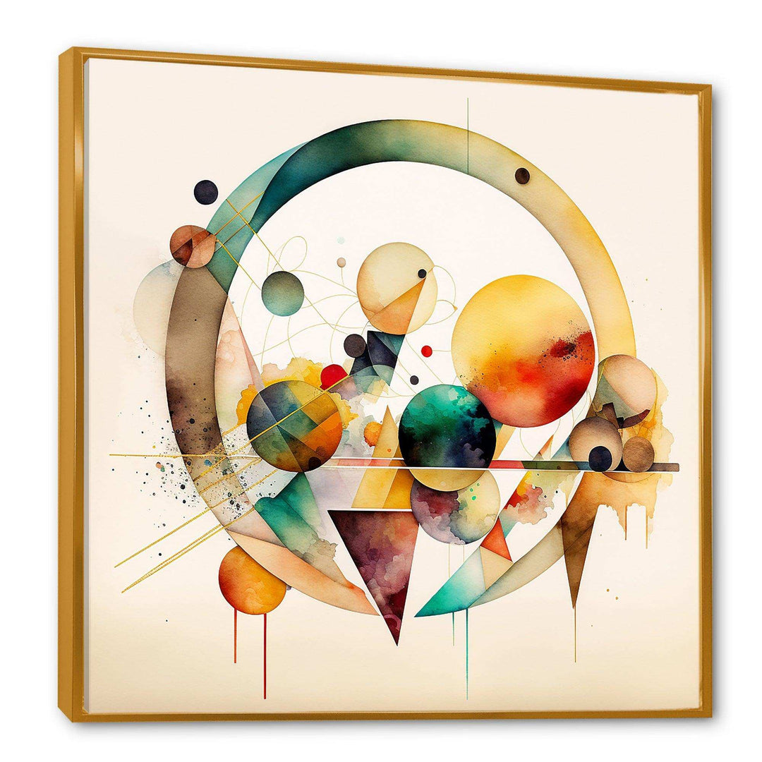 Multi-Color Watercolor Geometric Art IV - Modern Wall Art Prints