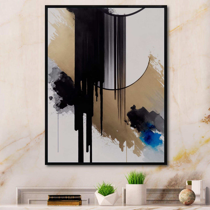 Blue Minimalist Abstract I - Modern Canvas Wall Art