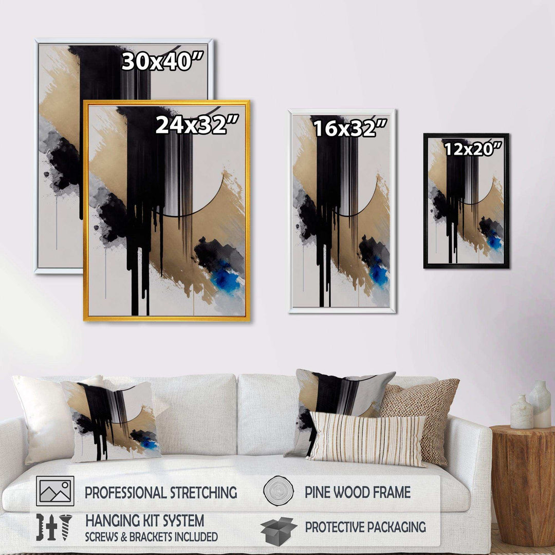 Blue Minimalist Abstract I - Modern Canvas Wall Art