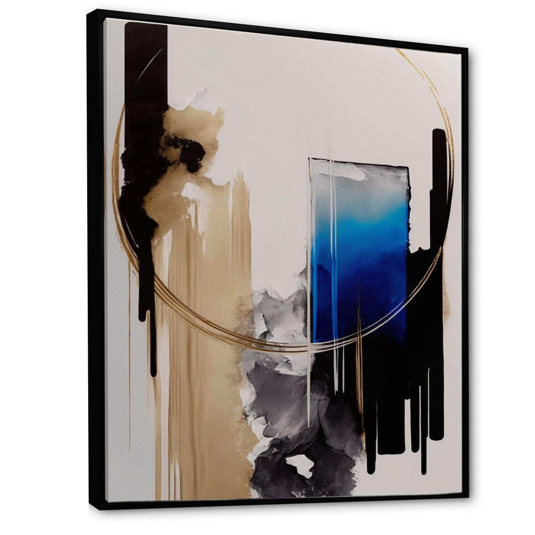 Blue Minimalist Abstract II - Modern Living Room Wall Decor