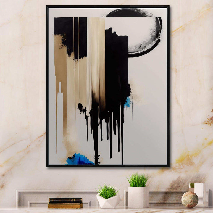 Blue Minimalist Abstract IV - Modern Bedroom Wall Art