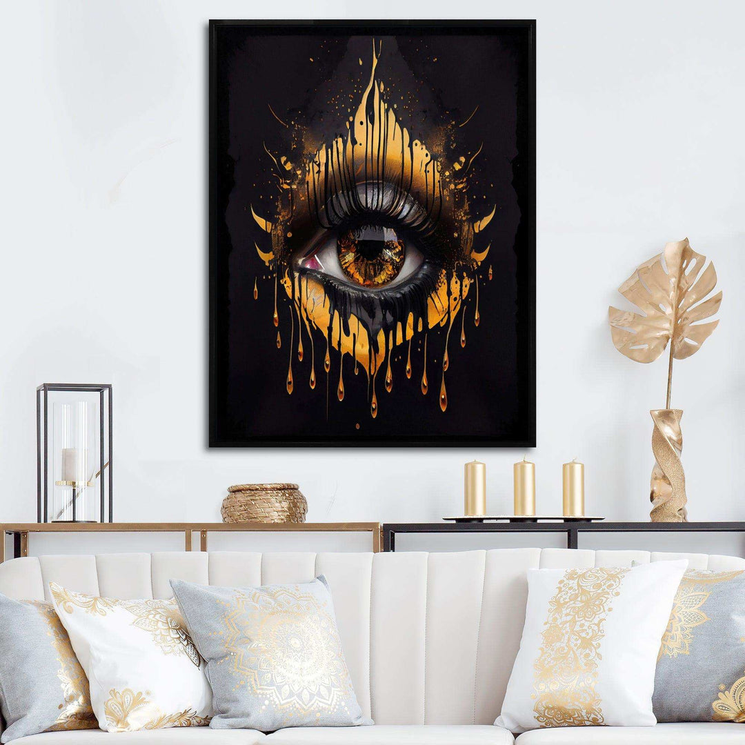 Black And Gold Liquid Eye I