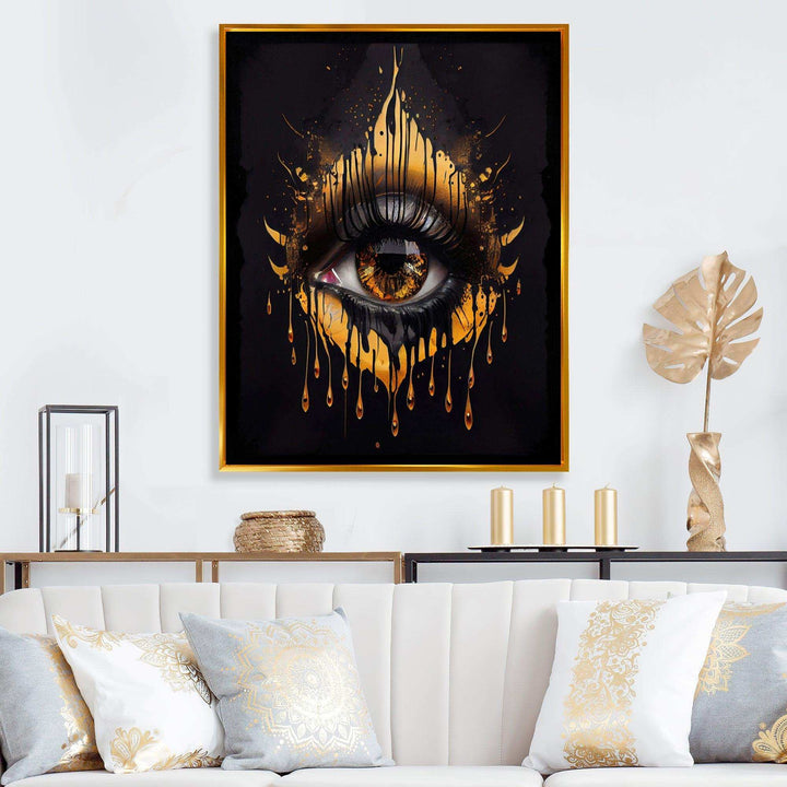 Black And Gold Liquid Eye I