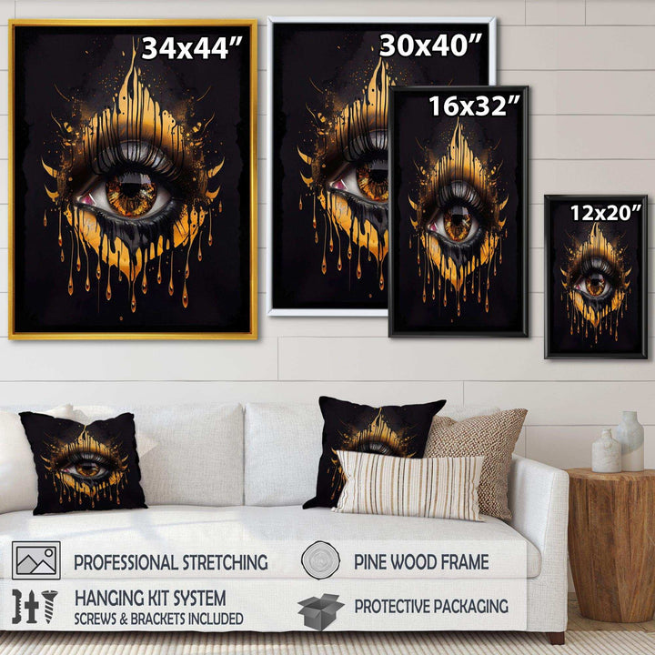 Black And Gold Liquid Eye I