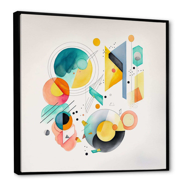Multi-Color Circular Abstract I - Modern Canvas Wall Art
