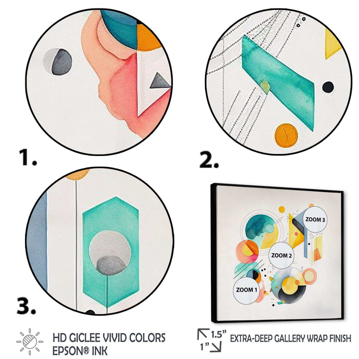 Multi-Color Circular Abstract I - Modern Canvas Wall Art