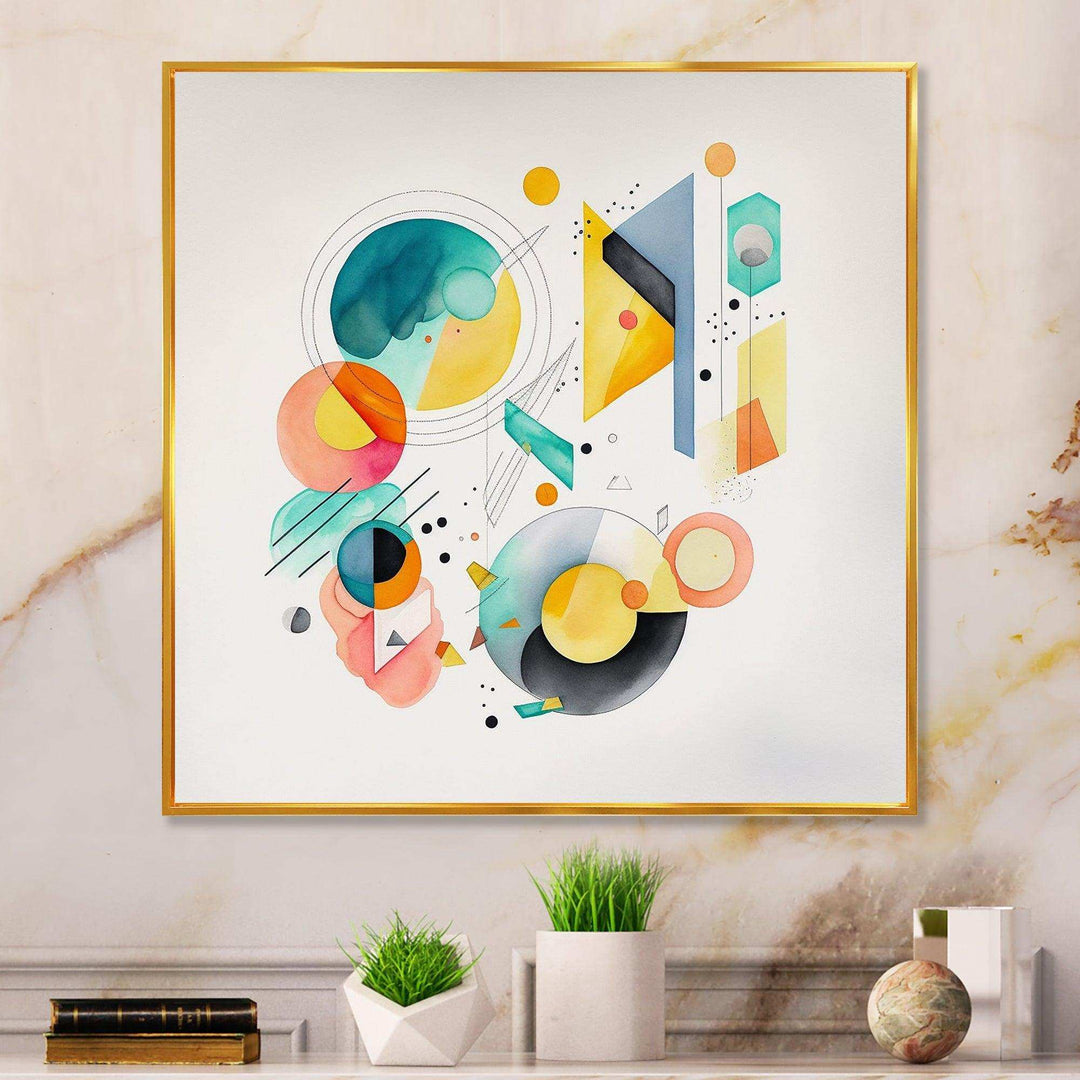 Multi-Color Circular Abstract I - Modern Canvas Wall Art