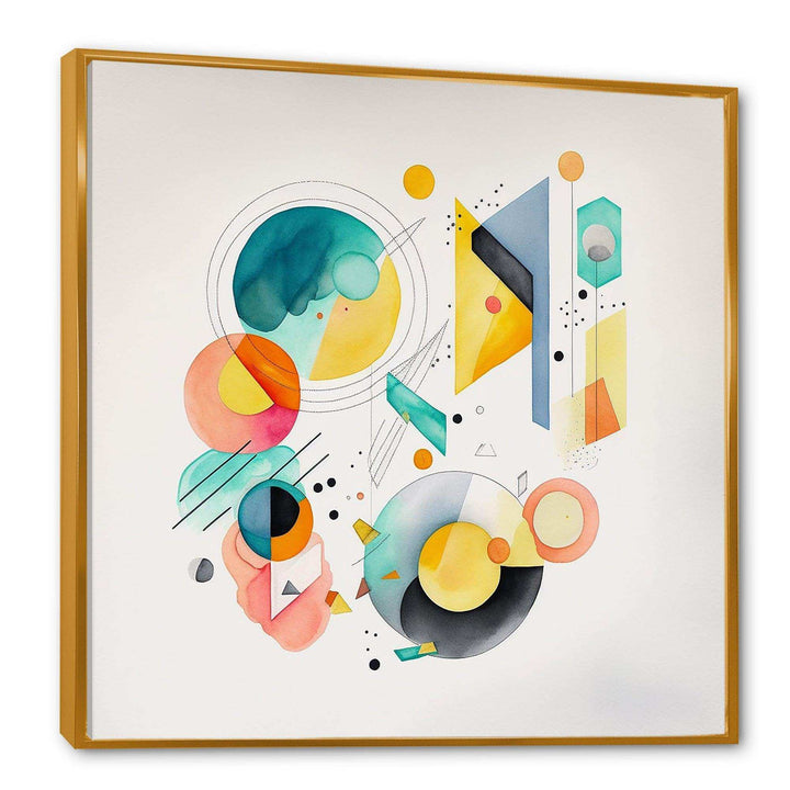 Multi-Color Circular Abstract I - Modern Canvas Wall Art
