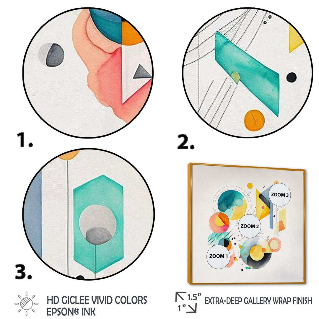 Multi-Color Circular Abstract I - Modern Canvas Wall Art