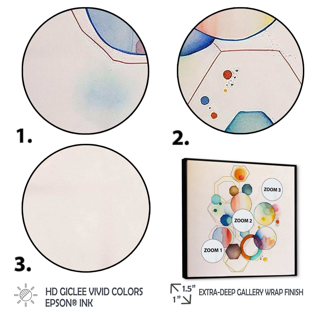 Multi-Color Circular Abstract II - Modern Living Room Wall Decor