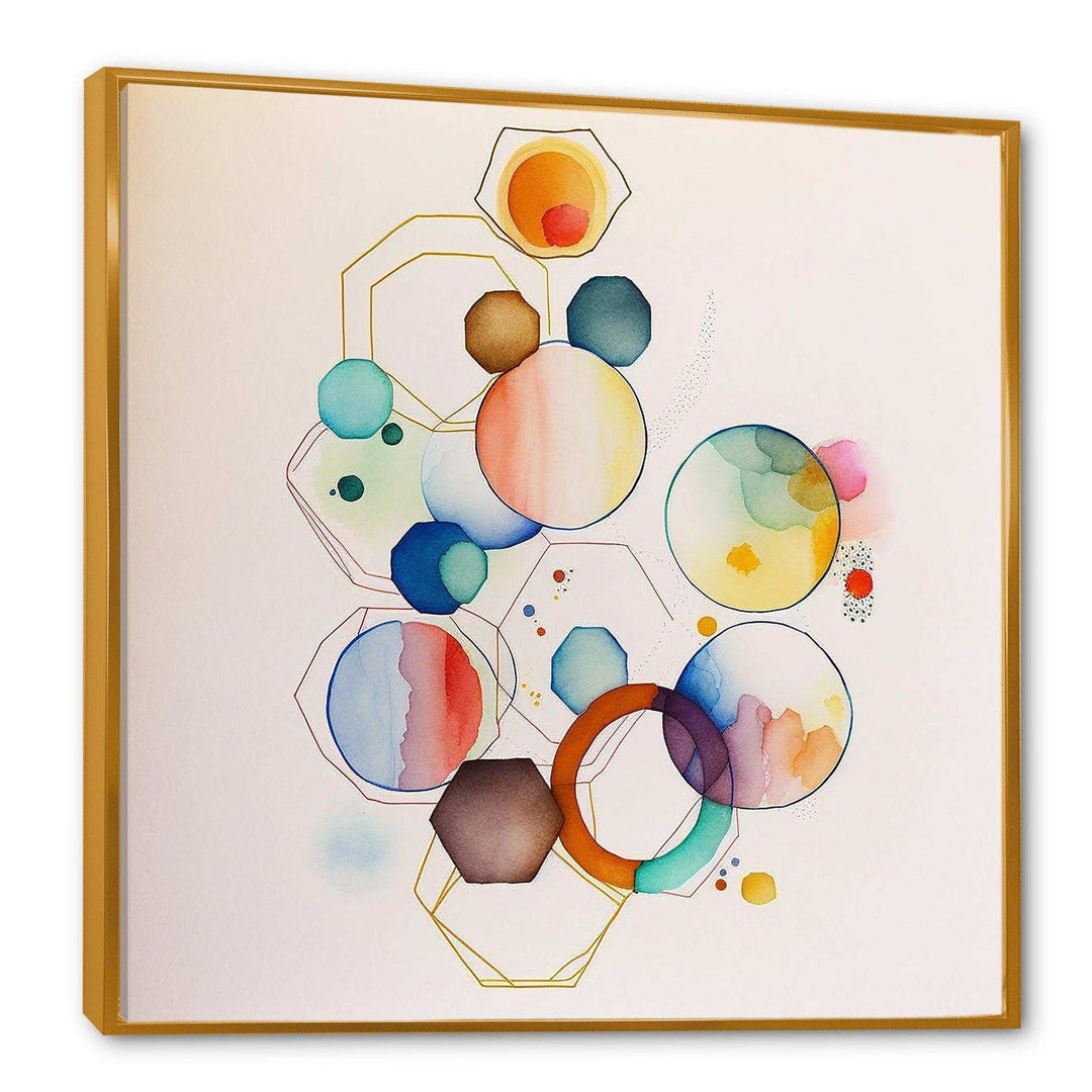 Multi-Color Circular Abstract II - Modern Living Room Wall Decor
