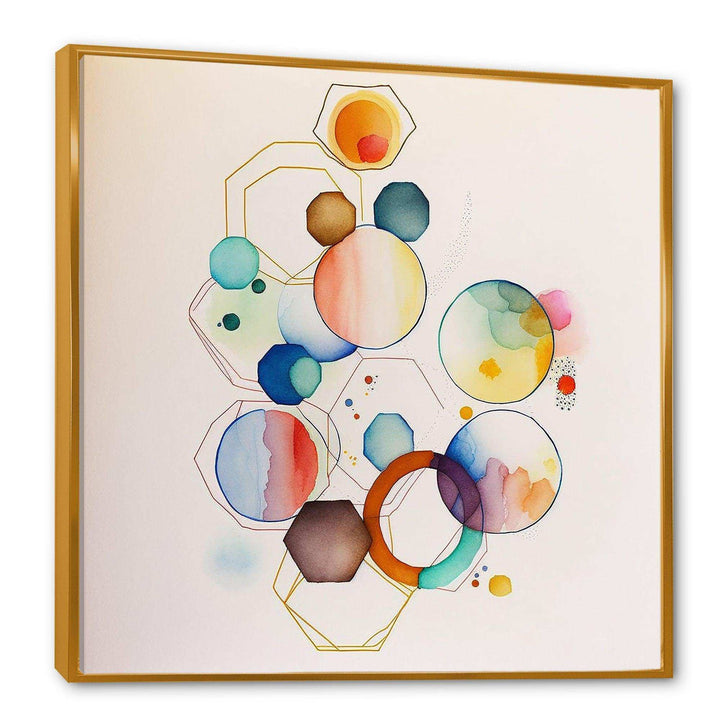 Multi-Color Circular Abstract II - Modern Living Room Wall Decor