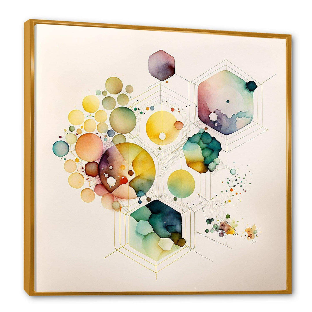 Hexagon And Circular Abstract I - Modern Wall Art Prints